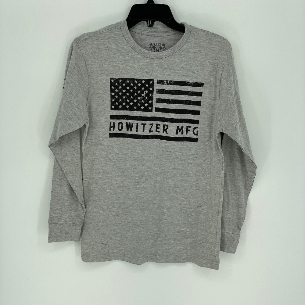 HOWITZER Bold Flag Light Heather Gray T-Shirt